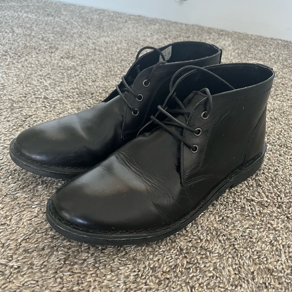 Black Leather Men's Shoes